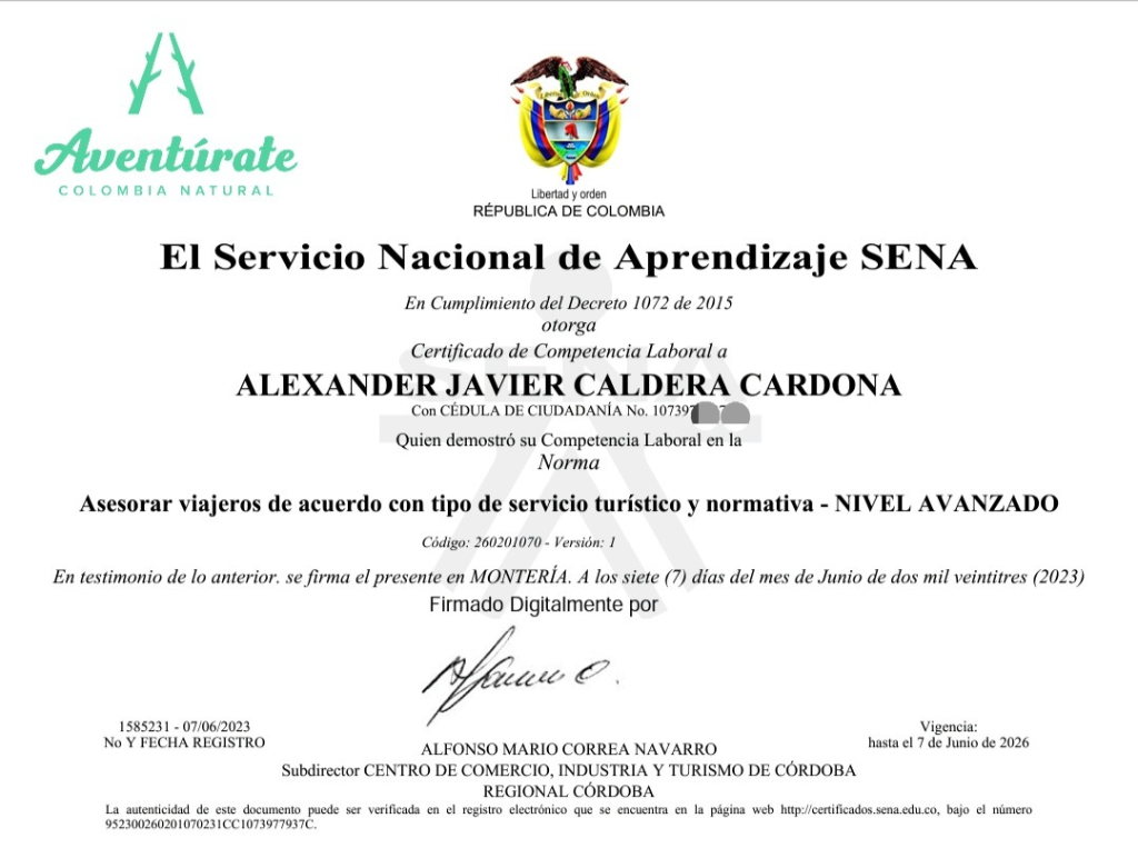 Competencia Laboral: Asesorar Viajeros según Servicio Turístico y Normativa (Nivel Avanzado)
